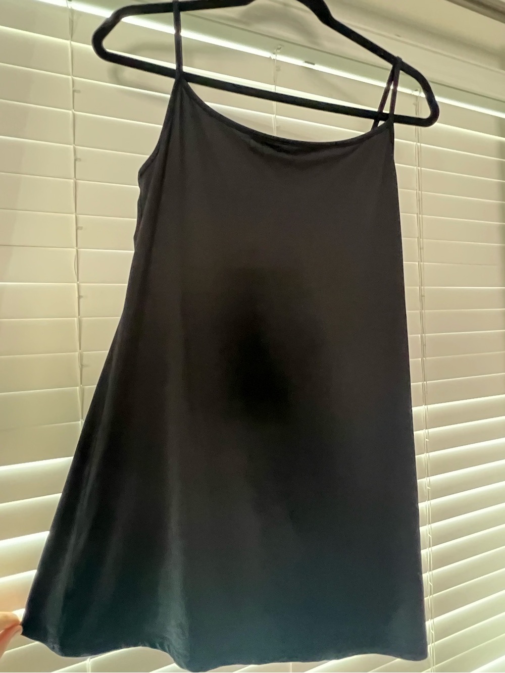 Rare Louis Vuitton Uniformes Black Spaghetti Strap Slip Dress Mini Size Small.